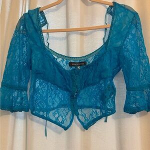 UO Blue Lace Top